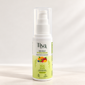 Tiya Beauty Mix Fruit Sunscreen SPF 50 PA+++ 80 ml, front of pack