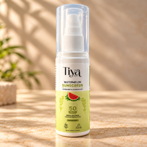 Tiya Beauty Watermelon Sunscreen SPF 50 PA+++ 80 ml, front of pack